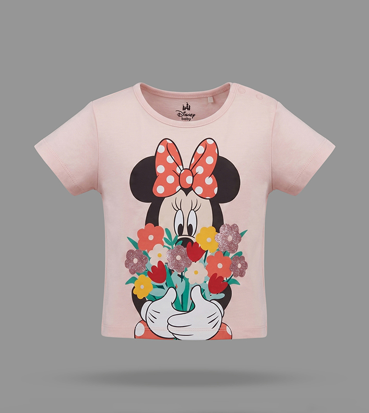 Minnie Mouse Printed Crew Neck T-Shirt