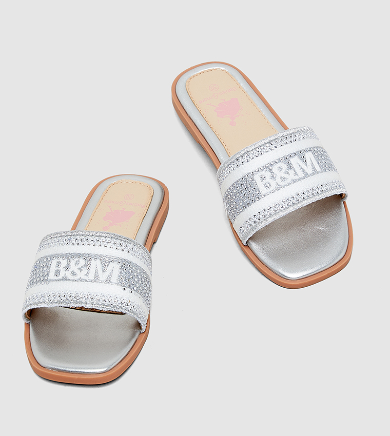 بيبيز آند مور  أحذية فلات - فضي Flat Sandals