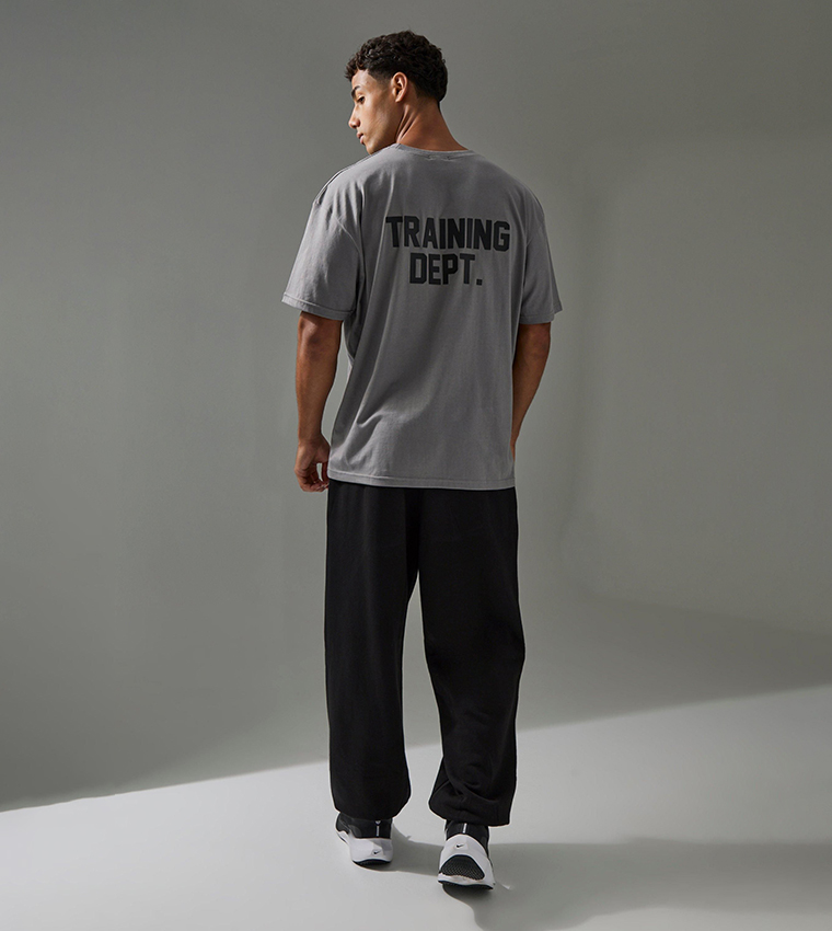 boohooMAN  Round Neck T-Shirts - Grey Casual T-Shirts