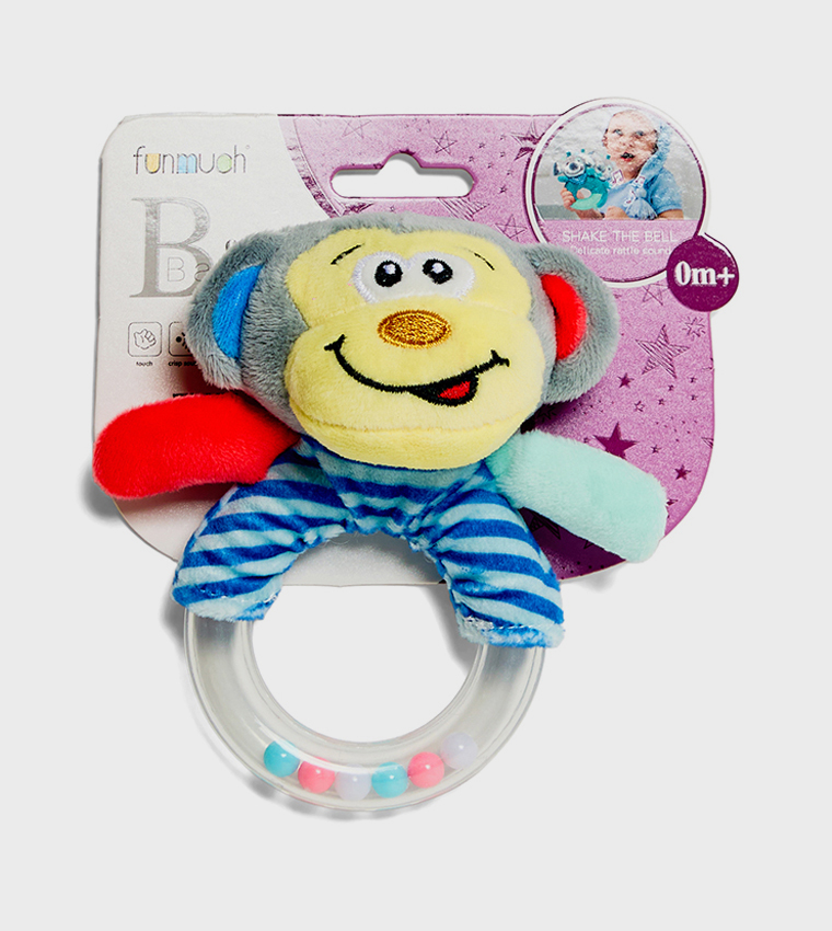 Nostalgic Monkey Baby Plush Rattle