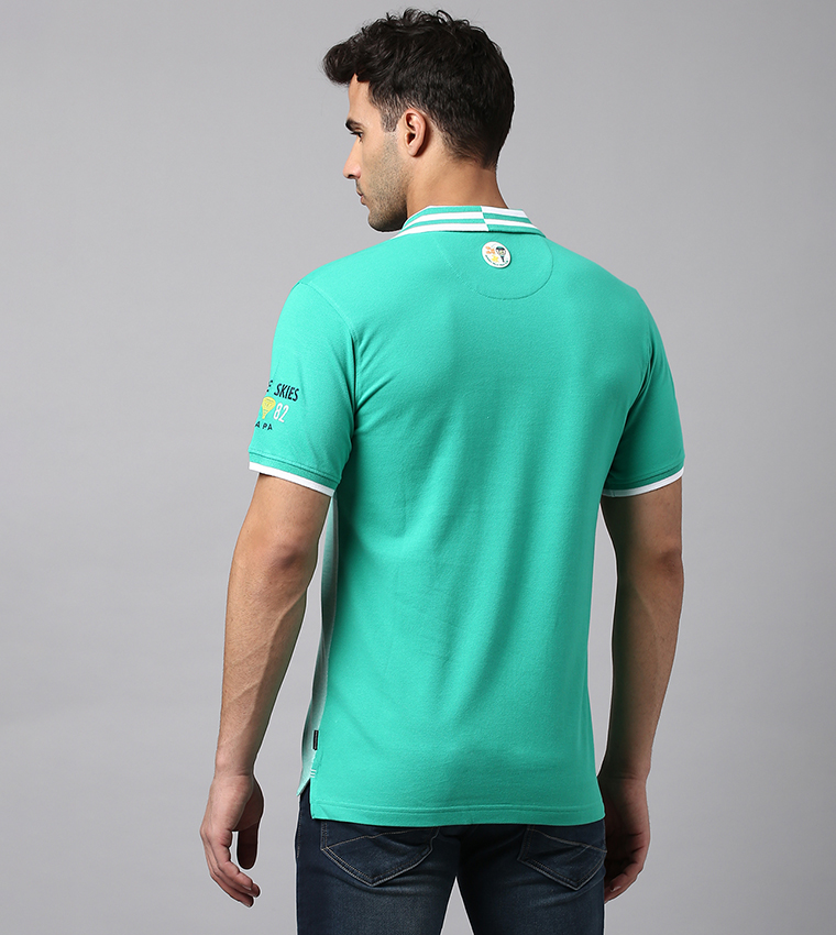 Color Block Short Sleeves Polo T-Shirt