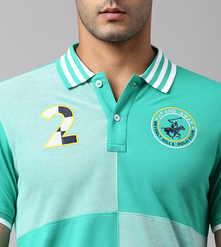 Color Block Short Sleeves Polo T-Shirt