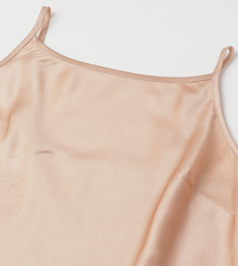 Cocoon Silk Drawstring Waist Top