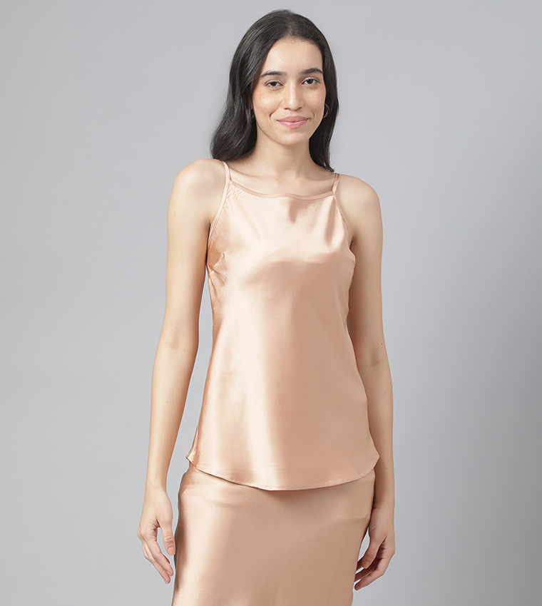 Cocoon Silk Drawstring Waist Top
