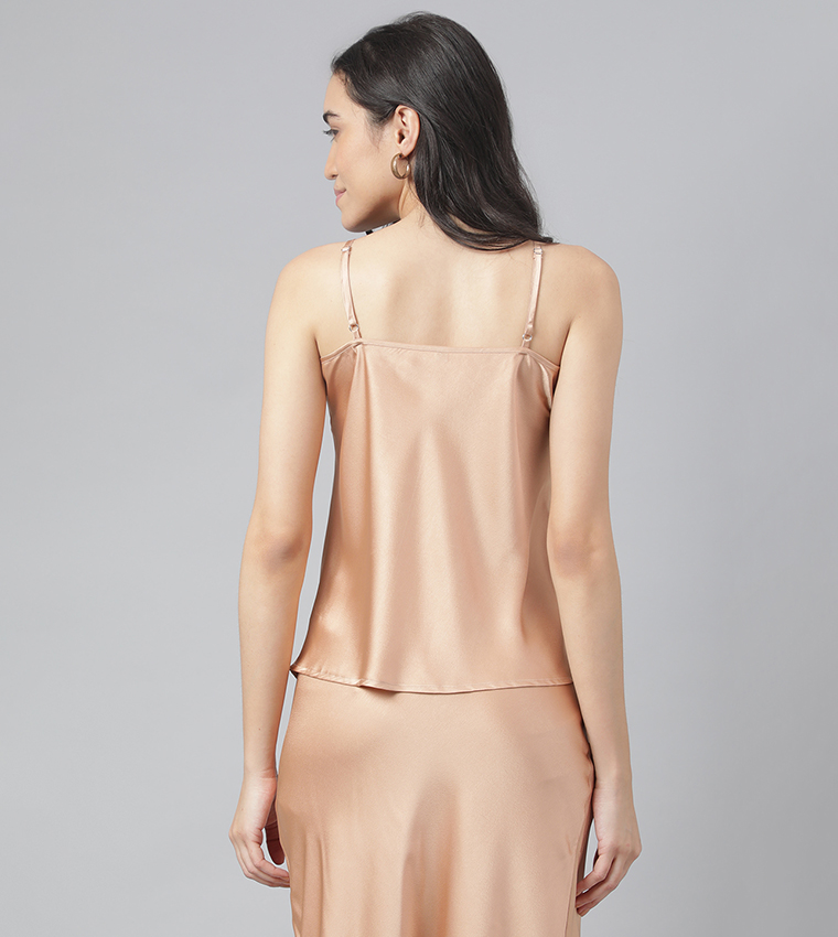 Cocoon Silk Drawstring Waist Top