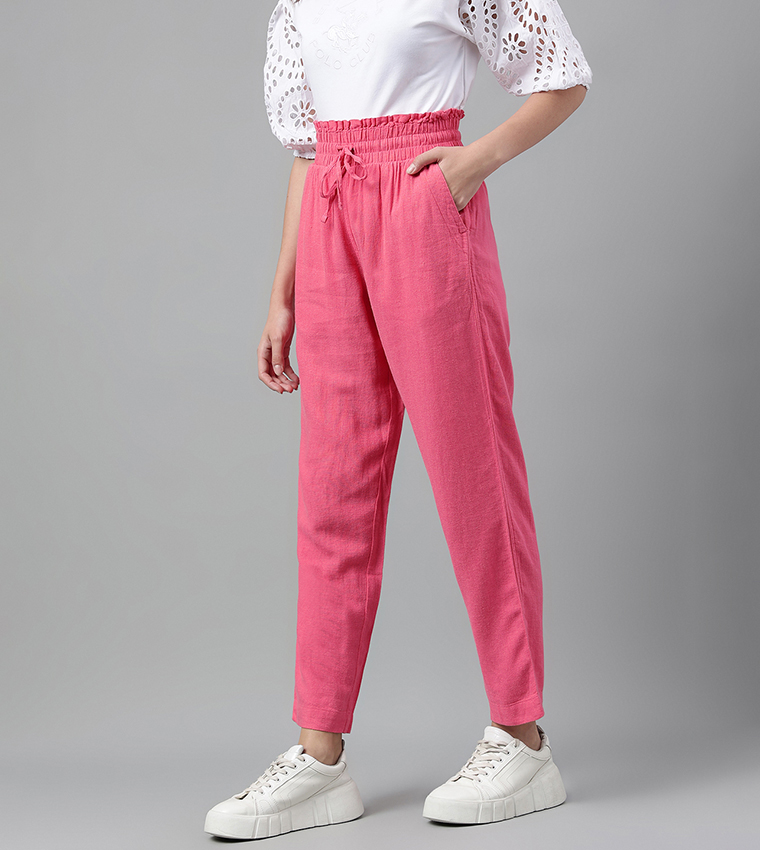 Solid Regular Fit Trousers