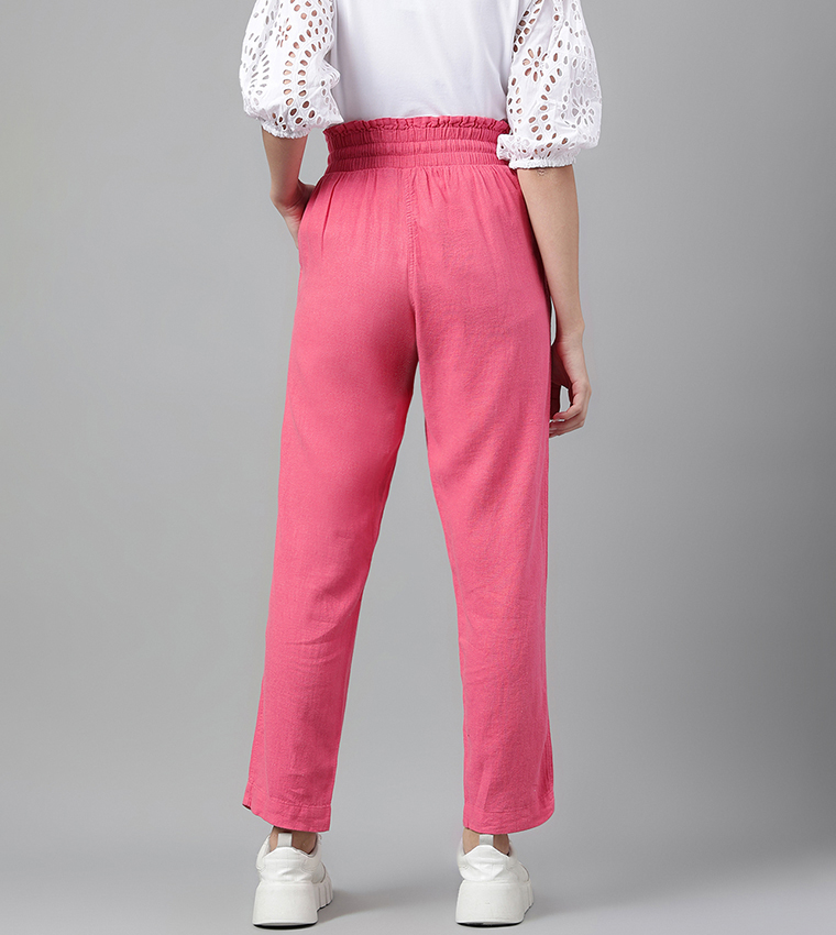 Solid Regular Fit Trousers