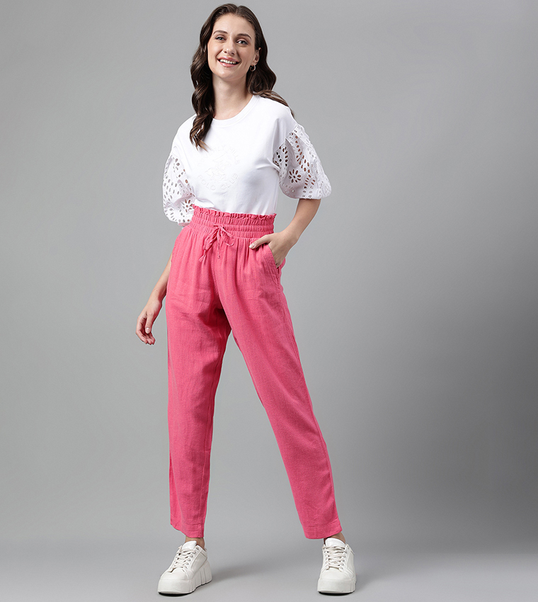 Solid Regular Fit Trousers