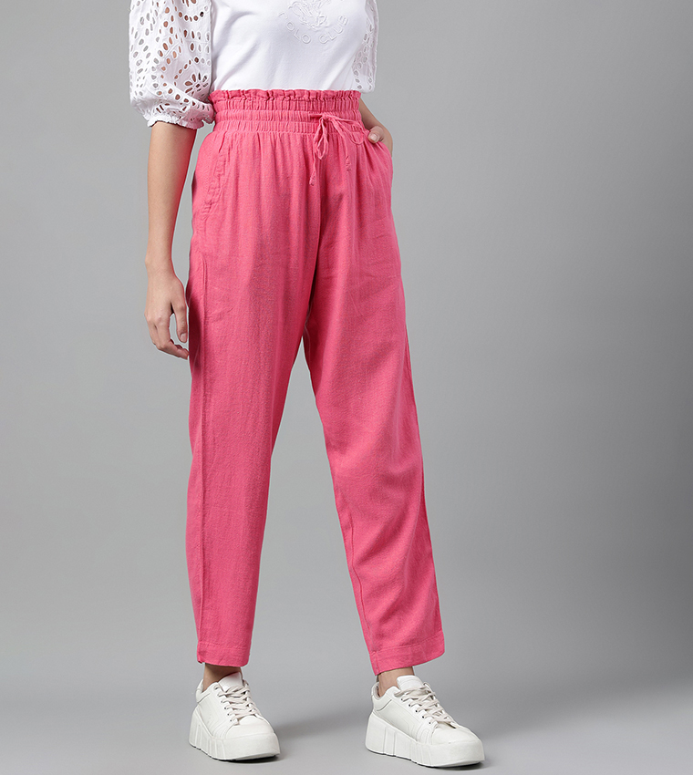 Solid Regular Fit Trousers