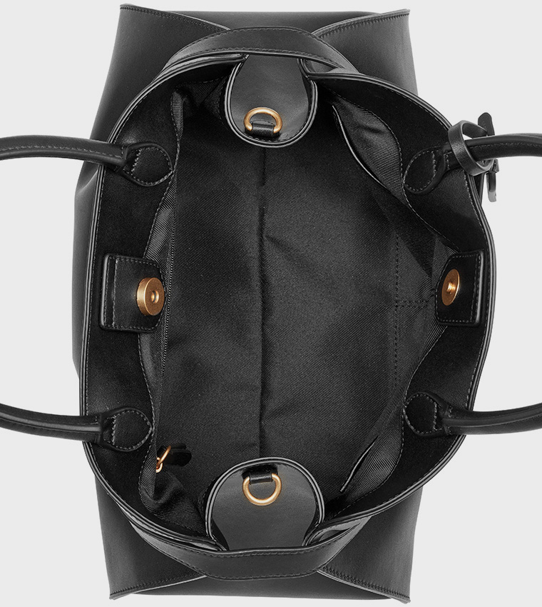 Textured Satchel Bag