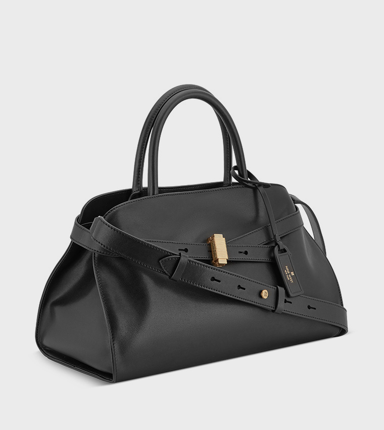 Textured Satchel Bag