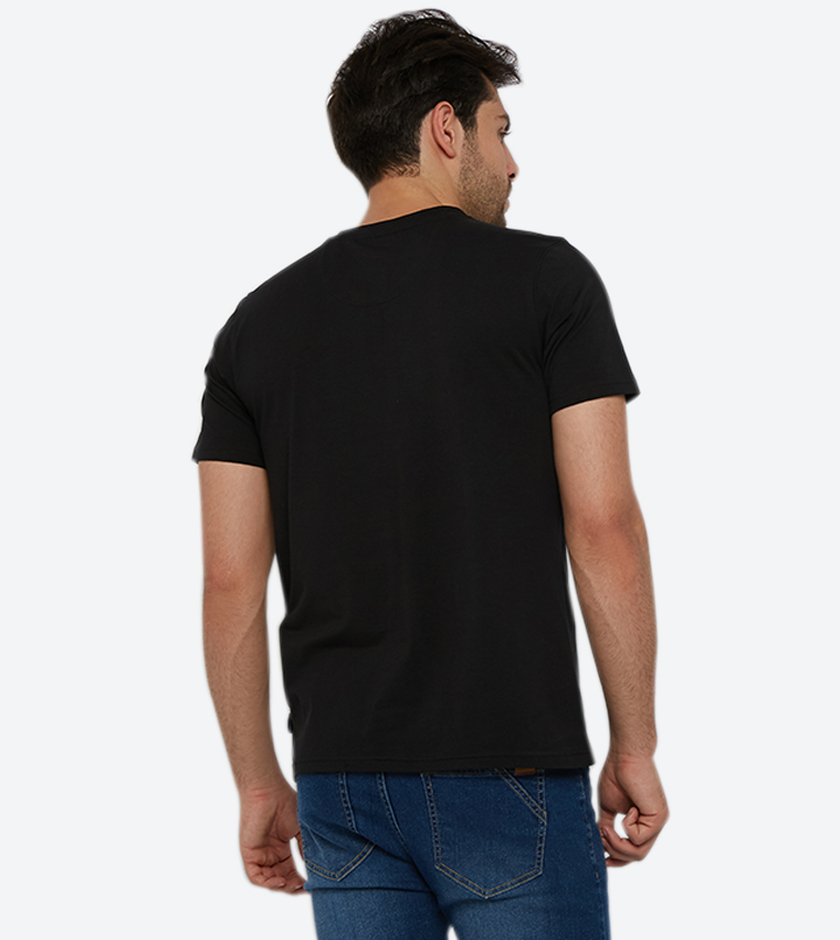 Logo Embroidered V-Neck T-Shirt