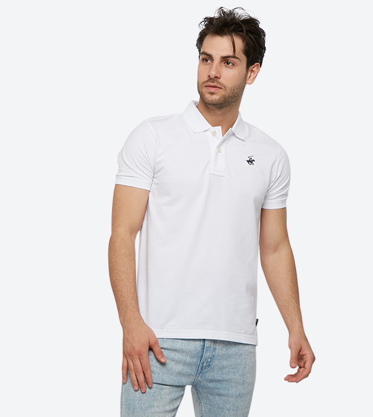 Solid Short Sleevess Polo T-Shirt