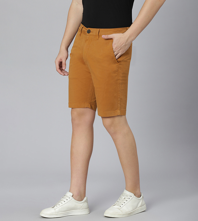 Solid Chino Shorts