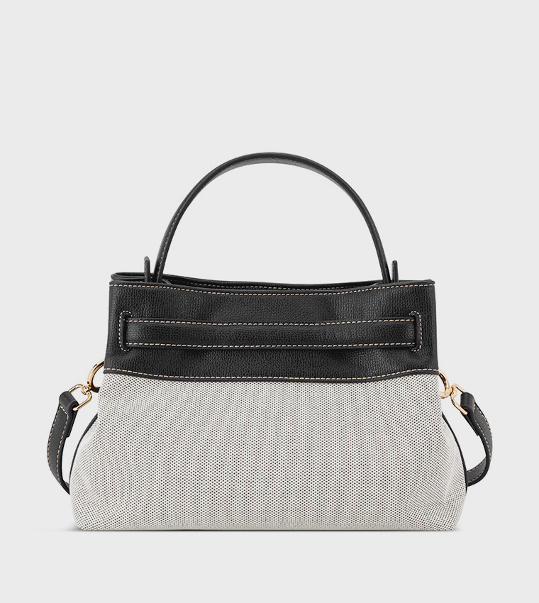Color Block Satchel Bag