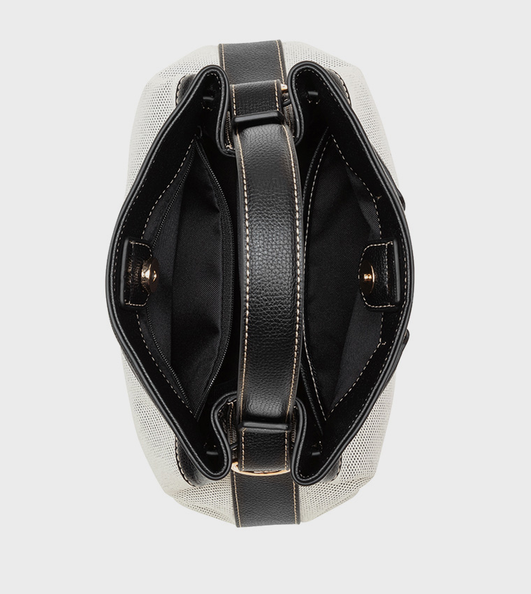 Color Block Satchel Bag