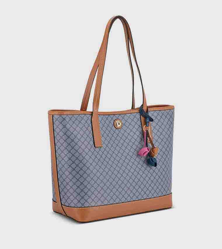 Monogram Patterned Tote Bag