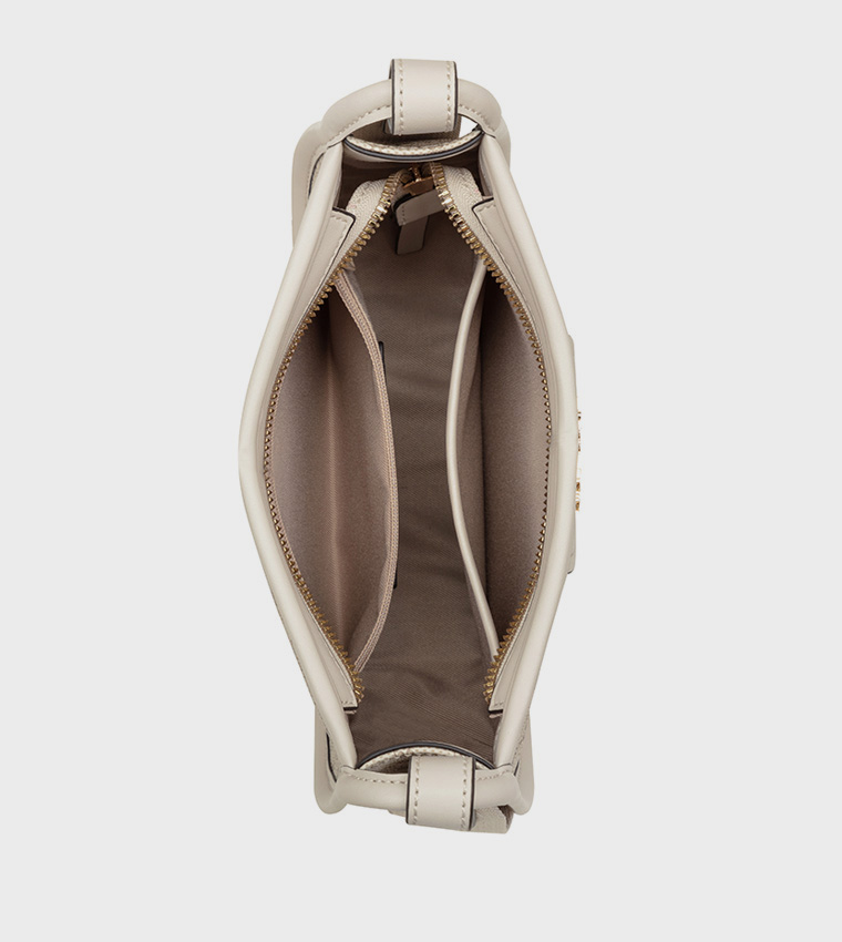 شنطة كروس بودي نسائية بنقشة مونوغرام 