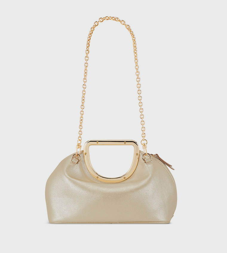 Metallic Clutch Bag with Sling