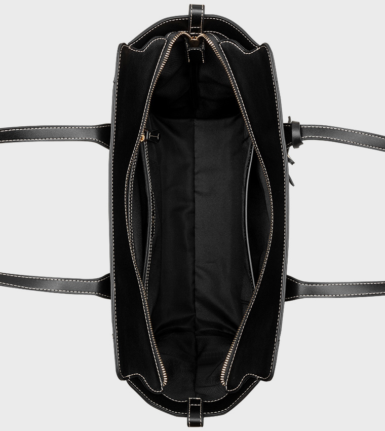 شنطة توت نسائية بخياطةة متباينة 