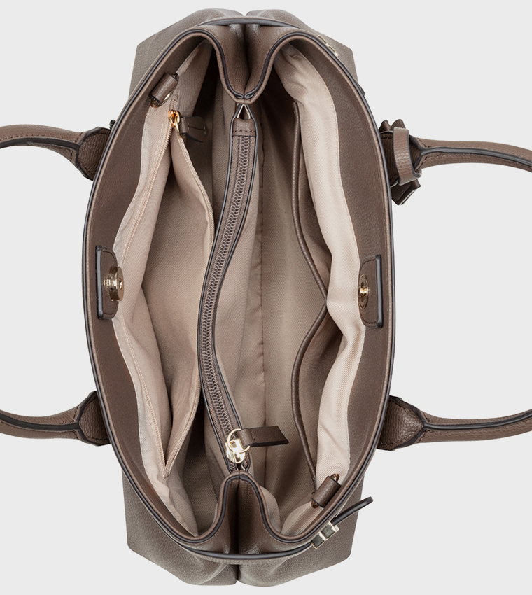 Textured Satchel Bag