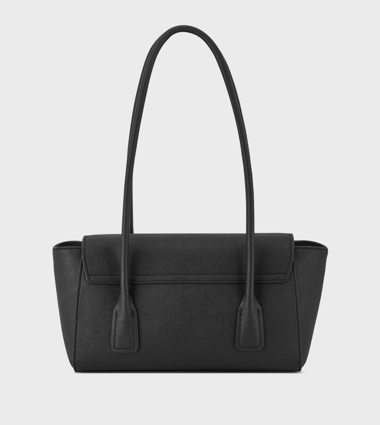 Textured Flap Shoulder Bag