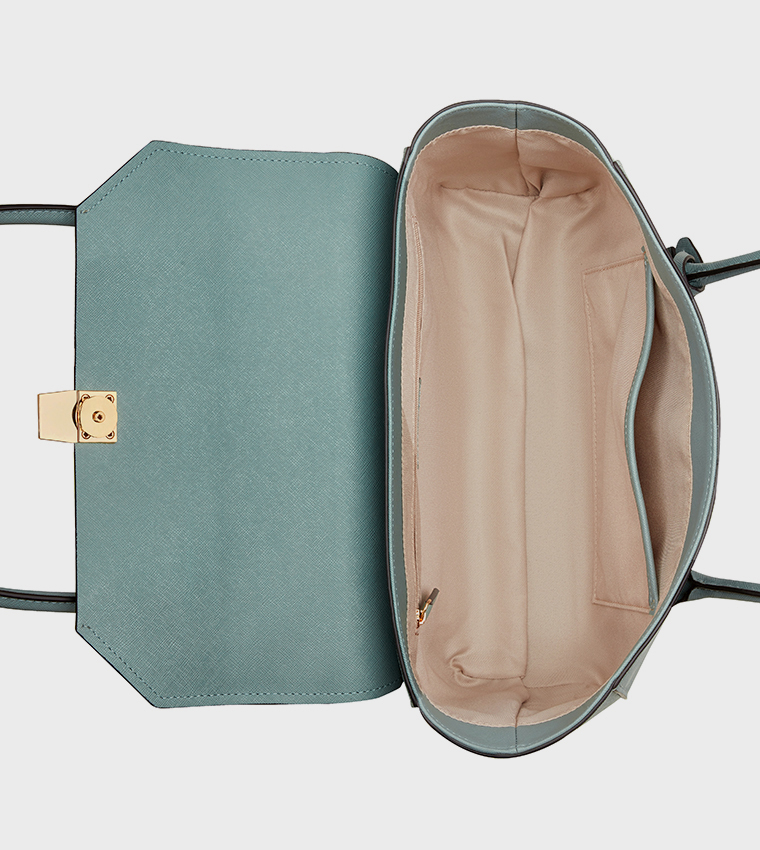 Textured Flap Shoulder Bag