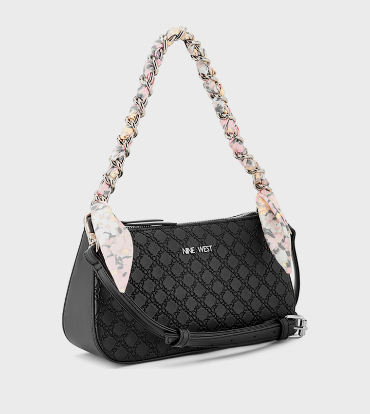Monogram Debossed Shoulder Bag