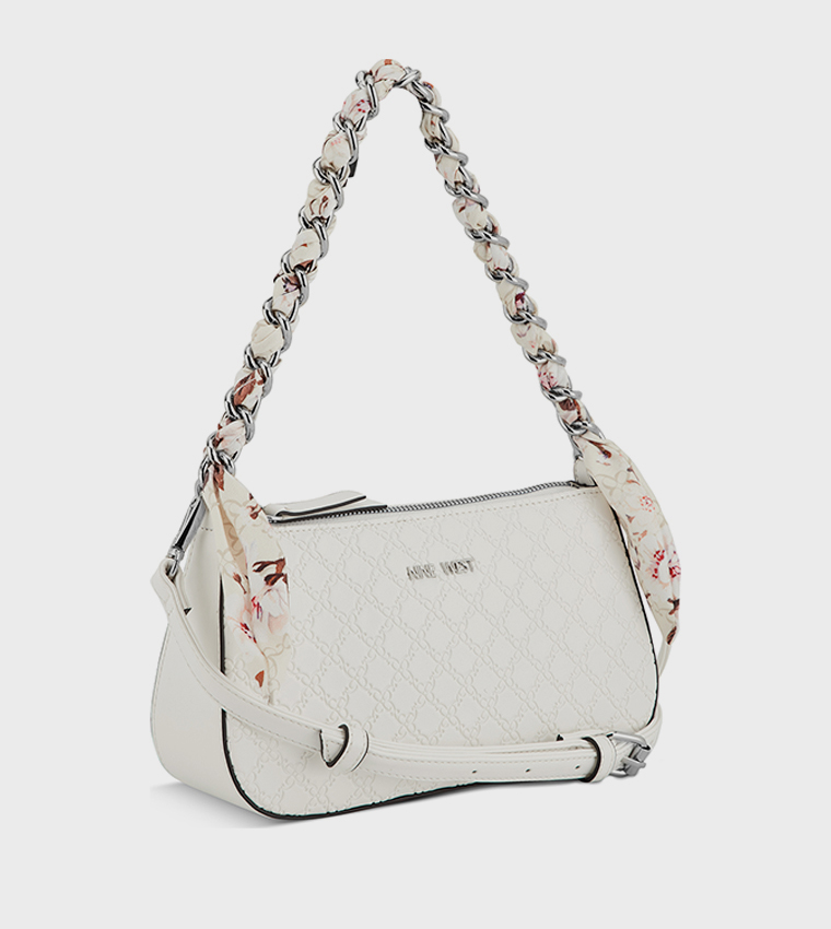 Monogram Debossed Shoulder Bag