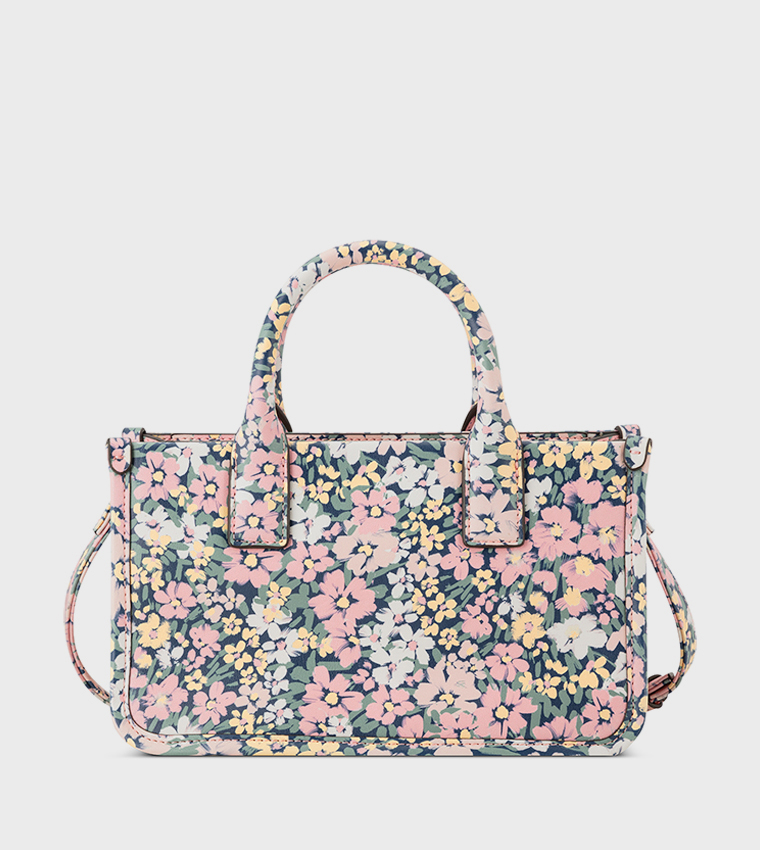 Floral Patterned Satchel Bag