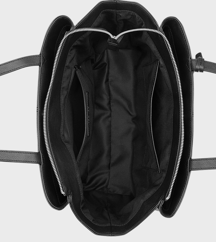 Textured Trapeze Tote Bag
