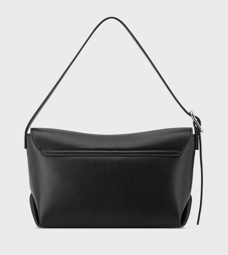 Textured Flap Shoulder Bag