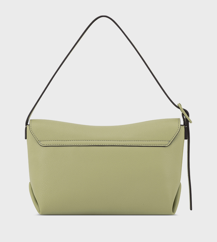 Textured Flap Shoulder Bag