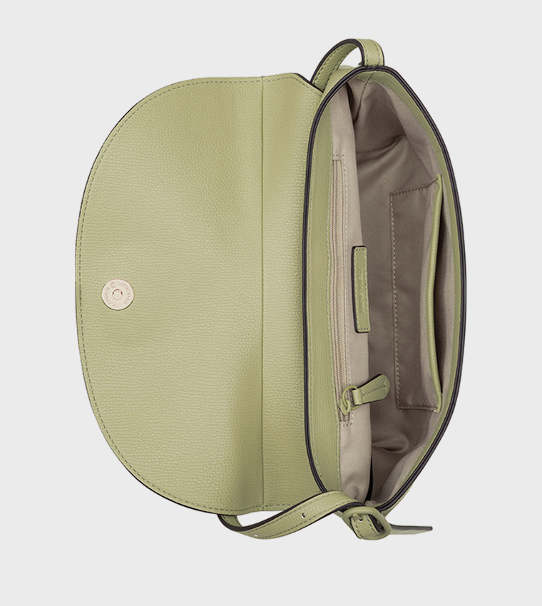 Textured Flap Shoulder Bag