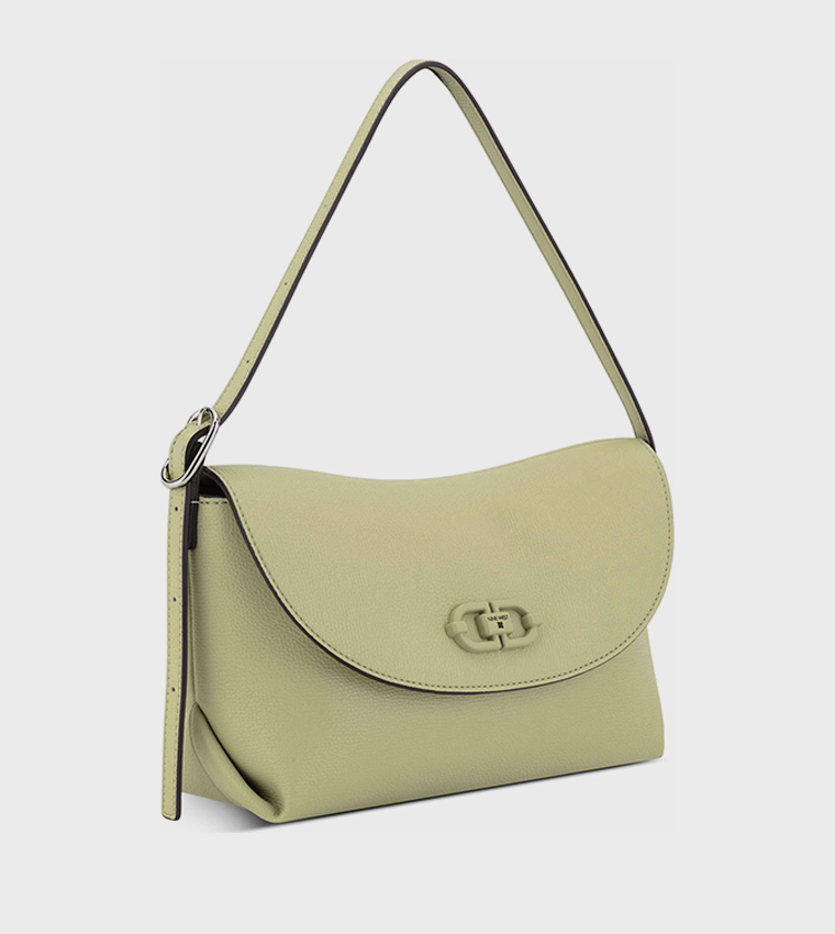 Textured Flap Shoulder Bag