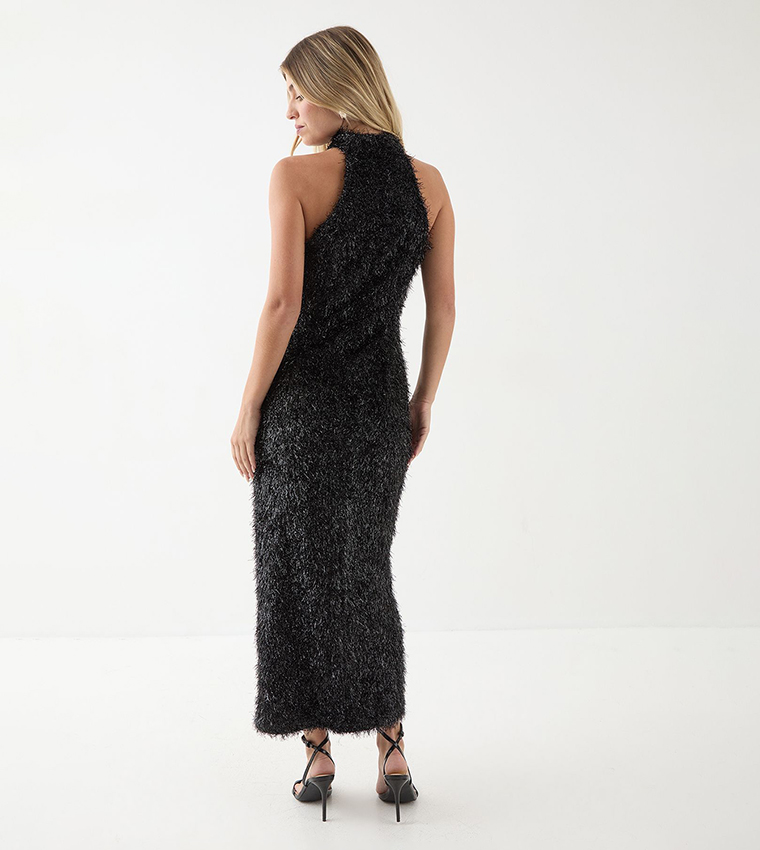 Premium Shimmer Tinsel Midi Dress
