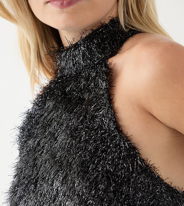 Premium Shimmer Tinsel Midi Dress