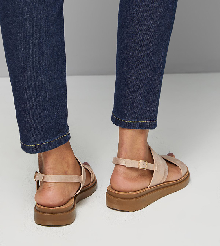 Wide Fit ALI Asymmetric Strap Comfort Sandals