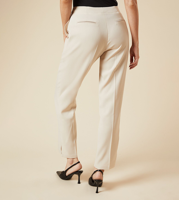 cigarette trousers dorothy perkins Buy Dorothy Perkins Outlet Military Button Detail Capri Cigarette Trousers  In Beige