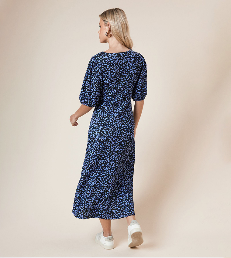 فستان ميدي بياقة هالتر للمقاسات الصغيرة 