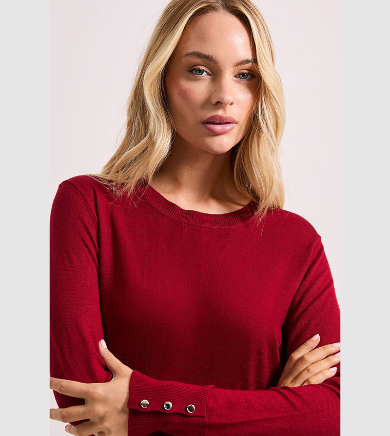 دوروثي بيركينز  سترات بياقة دائرية - أحمر Round Neck Sweaters