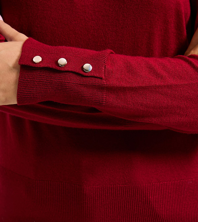 دوروثي بيركينز  سترات بياقة دائرية - أحمر Round Neck Sweaters