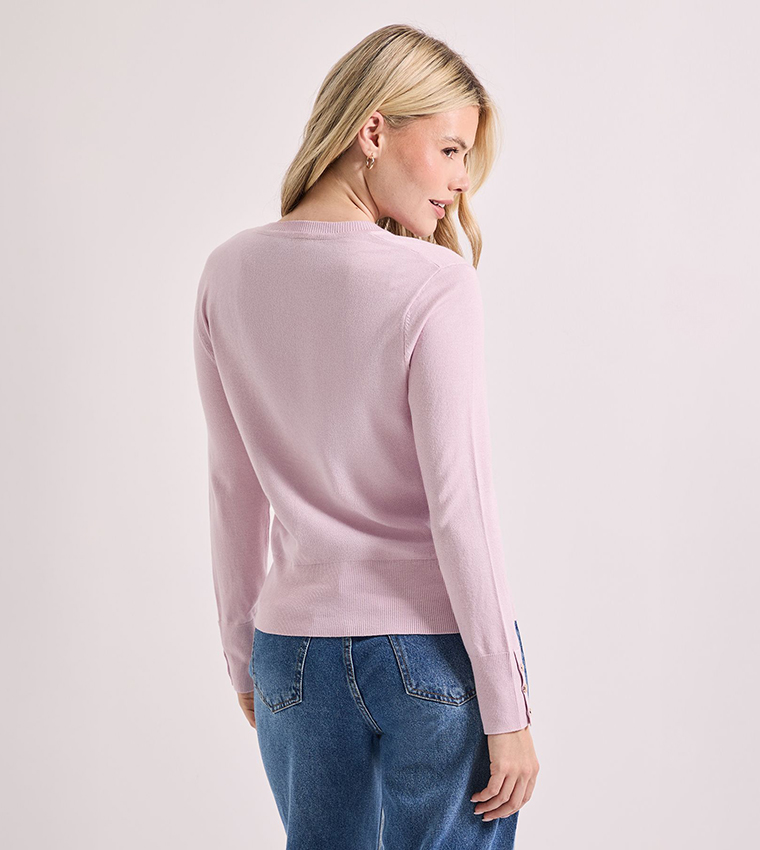 Dorothy Perkins  Round Neck Sweaters - Pink Round Neck Sweaters