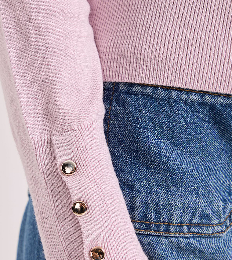 Dorothy Perkins  Round Neck Sweaters - Pink Round Neck Sweaters