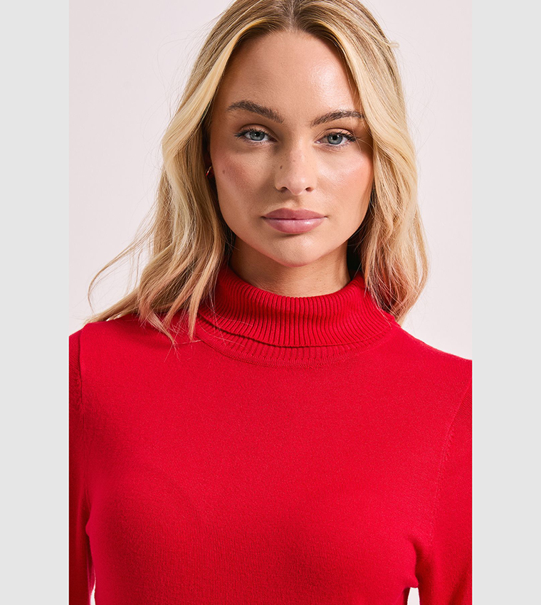 دوروثي بيركينز  سترات بياقة سلحفاة - أحمر Turtle neck Sweaters