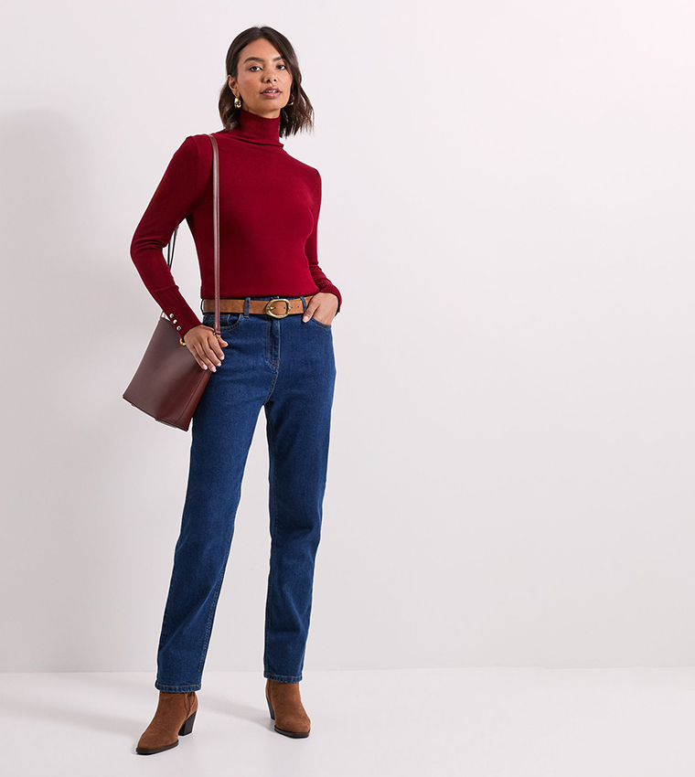 دوروثي بيركينز  سترات بياقة سلحفاة - أحمر Turtle neck Sweaters