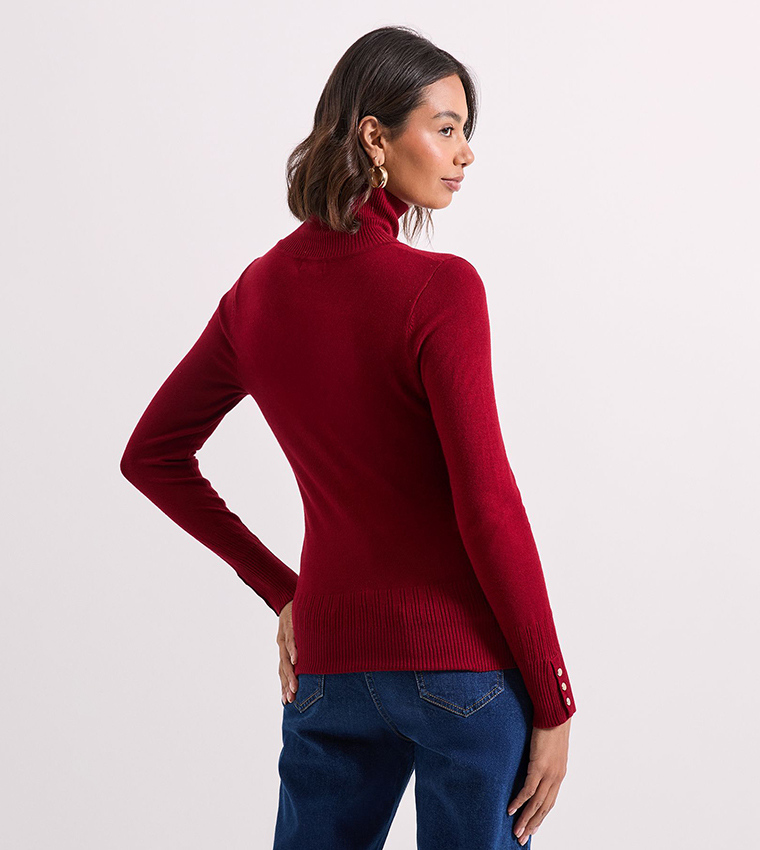 دوروثي بيركينز  سترات بياقة سلحفاة - أحمر Turtle neck Sweaters
