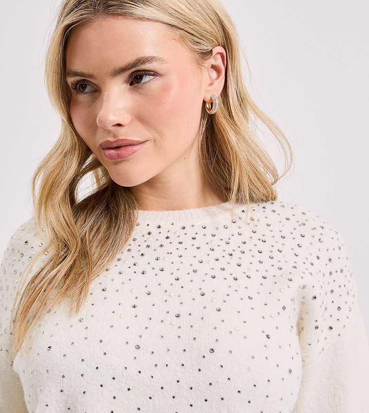 Scattered Sparkle Crew Neck Sweater