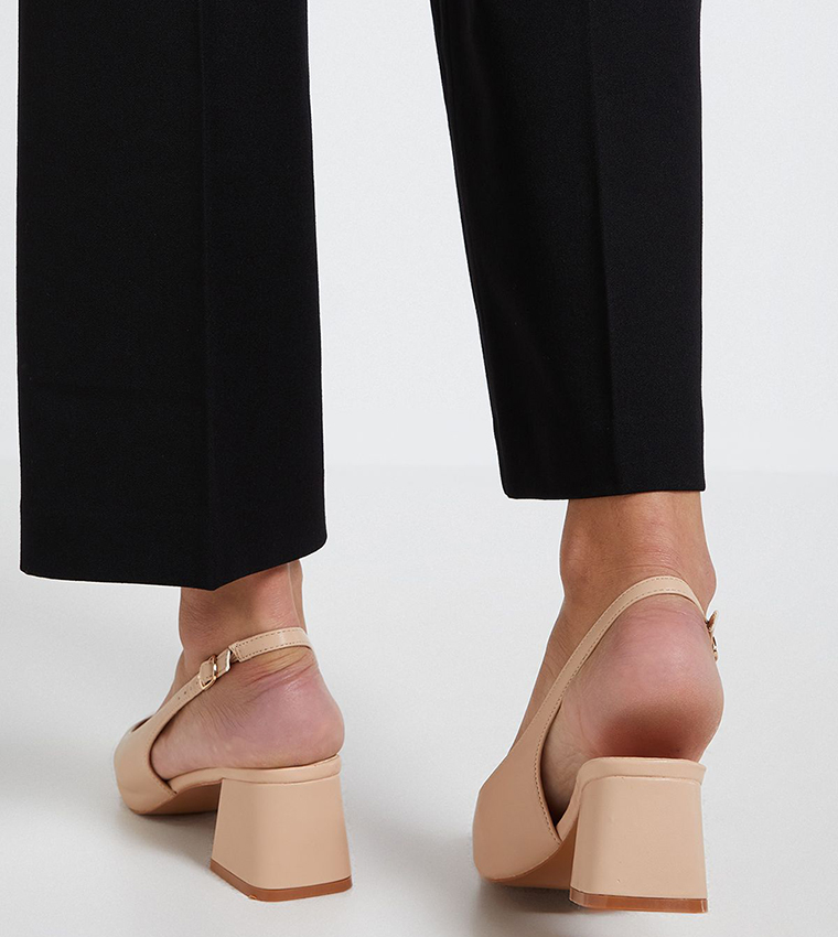 Patricia Faux Leather Slingback Pumps