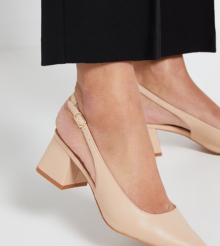 Patricia Faux Leather Slingback Pumps